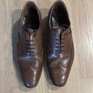 Meermin Brown Leather Derby Lace Up Shoes Men’s Oxfords 9.5 US Made In England